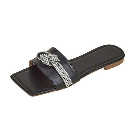 Aompmsdx Ladies Fashion Solid Color Leather Surface Rhinestone Flat Beach Slipperstraf
Aompmsdx Ladies Fashion Solid Color Leather Surface Rhinestone Flat Beach Slipperstraf