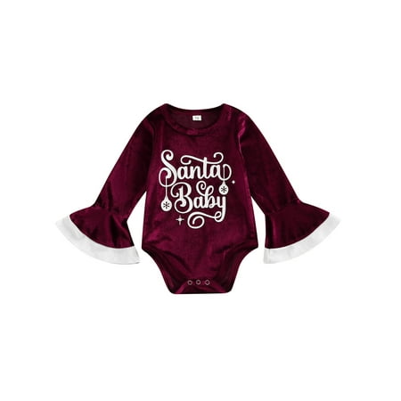 Ma&Baby Newborn Baby Girls Christmas Velvet Soft Romper Bell Sleeve Letter Print Bodysuit
Ma&Baby Newborn Baby Girls Christmas Velvet Soft Romper Bell Sleeve Letter Print Bodysuit