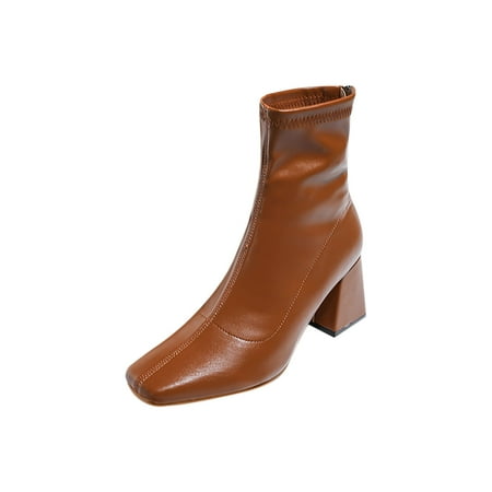 Sentuca Women s Shoes Fashion Minimalistic Solid Comfortable Zipper High Heel Thick Heel Boots
Sentuca Women s Shoes Fashion Minimalistic Solid Comfortable Zipper High Heel Thick Heel Boots