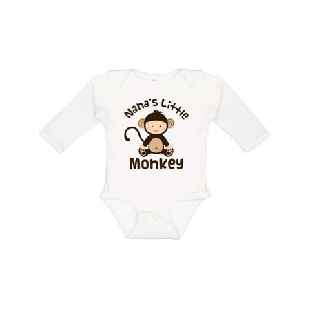 Inktastic Nana s Little Monkey Gift Baby Boy or Baby Girl Long Sleeve Bodysuit