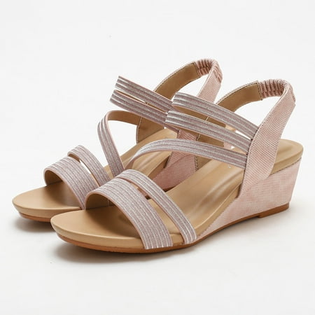 TOYFUNNY Fashion Spring Summer Women Sandals Mid Heel Wedge Heel Open Toe Breathable And Comfortable Elastic Belt Solid Roman Style
TOYFUNNY Fashion Spring Summer Women Sandals Mid Heel Wedge Heel Open Toe Breathable And Comfortable Elastic Belt Solid Roman Style