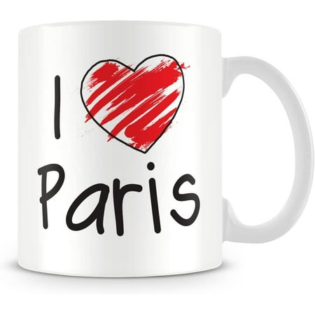 I Love Paris Personalised Mug - Add Photo - Customised Cup Gift