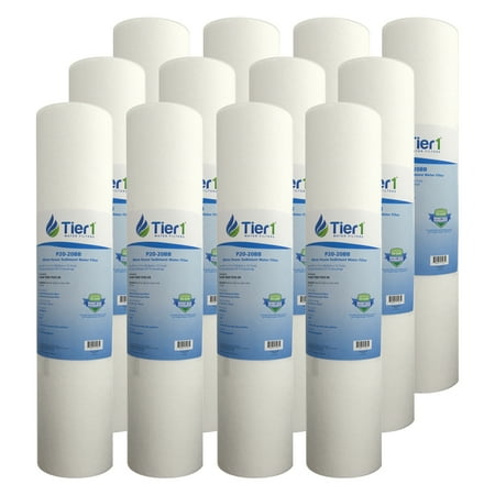 Tier1 20 Micron 20 Inch x 4.5 Inch | 12-Pack Spun Wound Polypropylene Whole House Sediment Water Filter Replacement Cartridge | Compatible with Pentek DGD-7525-20 155356-43 Home Water Filter
Tier1 20 Micron 20 Inch x 4.5 Inch | 12-Pack Spun Wound Polypropylene Whole House Sediment Water Filter Replacement Cartridge | Compatible with Pentek DGD-7525-20 155356-43 Home Water Filter