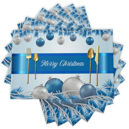 Christmas Tree Balls Xmas Decorations Placemats Set of 6 Durable Placemats for Dining Table Placemat Washable for Kitchen Table Heat-resistand Table Mats
Christmas Tree Balls Xmas Decorations Placemats Set of 6 Durable Placemats for Dining Table Placemat Washable for Kitchen Table Heat-resistand Table Mats