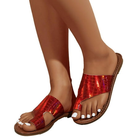 PU Leather Flat Sandals for Womens Comfy Orthopedic Bunion Corrector Sandal Casual Soft Ring Toe Retro Bohemian Thong Beach Shoes
PU Leather Flat Sandals for Womens Comfy Orthopedic Bunion Corrector Sandal Casual Soft Ring Toe Retro Bohemian Thong Beach Shoes