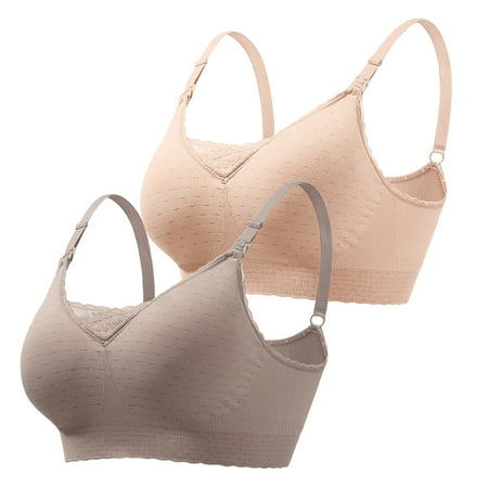 Xmarks 2 Pack Nursing Bras for Breastfeeding Seamless Ultra Comfort Maternity Bra Wireless Seamless Pregnancy Bra Breathable Sleeping Maternity Bras Push Up Everyday Bras M-XL
Xmarks 2 Pack Nursing Bras for Breastfeeding Seamless Ultra Comfort Maternity Bra Wireless Seamless Pregnancy Bra Breathable Sleeping Maternity Bras Push Up Everyday Bras M-XL