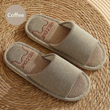 Linen Slippers Indoor Home Breathable Women Men Slides Linen Couples Anti-slip Shoes Beach Sandals Shoes Comfortable Flats TUOXIE
Linen Slippers Indoor Home Breathable Women Men Slides Linen Couples Anti-slip Shoes Beach Sandals Shoes Comfortable Flats TUOXIE