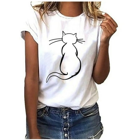 fvwitlyh T Shirts for Women Short Sleeve Scrub Jackets Plus T-Shirts Size Short Girls Women Cat Print Shirt Sleeve Casual Tees Shirts for Women Casual Womens T Shirts
fvwitlyh T Shirts for Women Short Sleeve Scrub Jackets Plus T-Shirts Size Short Girls Women Cat Print Shirt Sleeve Casual Tees Shirts for Women Casual Womens T Shirts