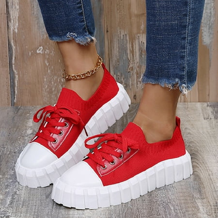 Qiaocaity Women Shoes on Clearance Up to 20% off Canvas Daily Casual Board Shoes Thick Sole Solid Color Lace Up Women s Sandals Red 42
Qiaocaity Women Shoes on Clearance Up to 20% off Canvas Daily Casual Board Shoes Thick Sole Solid Color Lace Up Women s Sandals Red 42