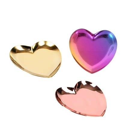 NUOLUX 3pcs Heart Shape Jewelry Dish Decorative Trinket Tray Metal Display Plate Gift for Home Shop (Golden Rose Gold Colorful)
NUOLUX 3pcs Heart Shape Jewelry Dish Decorative Trinket Tray Metal Display Plate Gift for Home Shop (Golden Rose Gold Colorful)
