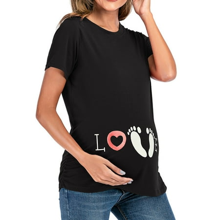 Reduce!Herrnalise Maternity Blouse for Women Breastfeeding Fashion Casual Solid Color Print Short Sleeve Pregnant Tops Black - A
Reduce!Herrnalise Maternity Blouse for Women Breastfeeding Fashion Casual Solid Color Print Short Sleeve Pregnant Tops Black - A
