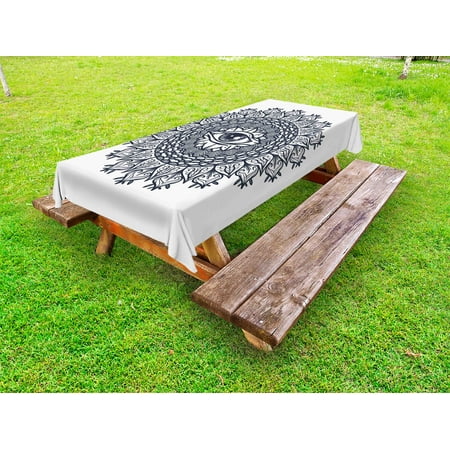 Occult Outdoor Tablecloth Vintage Symmetrical Circular Occult Pattern Knowledge of the Hidden Third Eye Providence Decorative Washable Fabric Picnic Tablecloth 58 X 104 Inches Grey by Ambesonne
Occult Outdoor Tablecloth Vintage Symmetrical Circular Occult Pattern Knowledge of the Hidden Third Eye Providence Decorative Washable Fabric Picnic Tablecloth 58 X 104 Inches Grey by Ambesonne