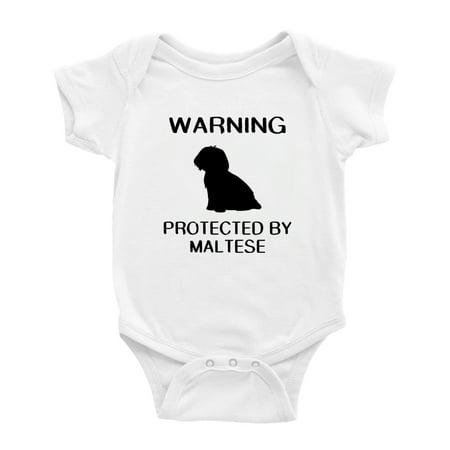 Warning: Protected by A Maltese Dog Funny Baby Rompers Baby Clothes (White 3-6 Months)
Warning: Protected by A Maltese Dog Funny Baby Rompers Baby Clothes (White 3-6 Months)