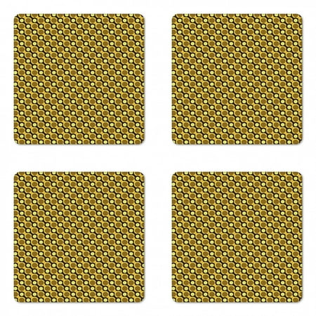 Retro Coaster Set of 4 Abstract Diagonal Chains Pattern Along Striped Circles Shapes in Geometric Design Square Hardboard Gloss Coasters Standard Size Multicolor by Ambesonne
Retro Coaster Set of 4 Abstract Diagonal Chains Pattern Along Striped Circles Shapes in Geometric Design Square Hardboard Gloss Coasters Standard Size Multicolor by Ambesonne