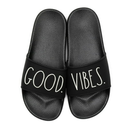 Rae Dunn Women s Good Vibes Slip On Casual Slide Sandals