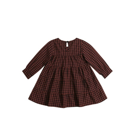 Autumn Little Girls Plaid Print Dress Cute Long Sleeve Round Neck Loose Ruffle A-Line Ruffle Dress
Autumn Little Girls Plaid Print Dress Cute Long Sleeve Round Neck Loose Ruffle A-Line Ruffle Dress