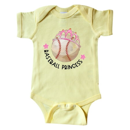 Inktastic Baseball Princess- Tiara Gift Baby Girl Bodysuit
