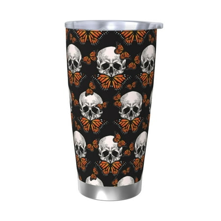 Salouo Butterfly Skull Print 20oz Tumbler with Lid Stainless Steel Vacuum Insulated Tumbler Durable Insulated Coffee Mug Thermal Cup with Splash Proof Sliding Lid-Without Straw
Salouo Butterfly Skull Print 20oz Tumbler with Lid Stainless Steel Vacuum Insulated Tumbler Durable Insulated Coffee Mug Thermal Cup with Splash Proof Sliding Lid-Without Straw