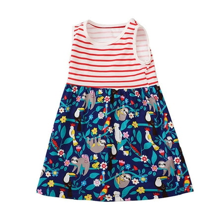 TAIAOJING Toddler Girl Dress Sleeveless Stripe Cartoon Animal Prints Summer Beach Sundress Party Princess Dresses
TAIAOJING Toddler Girl Dress Sleeveless Stripe Cartoon Animal Prints Summer Beach Sundress Party Princess Dresses