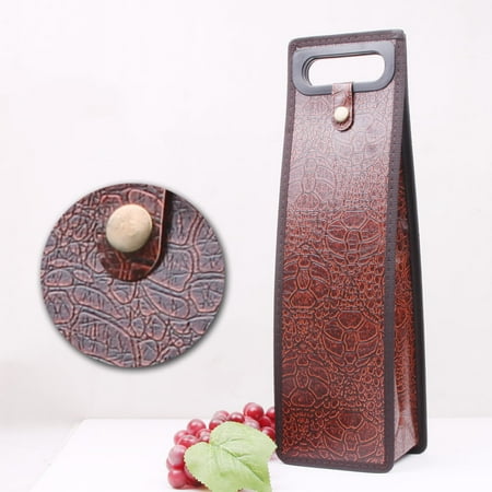 Toyella Foldable Wine Bottle Gift Tote Bag Maroon