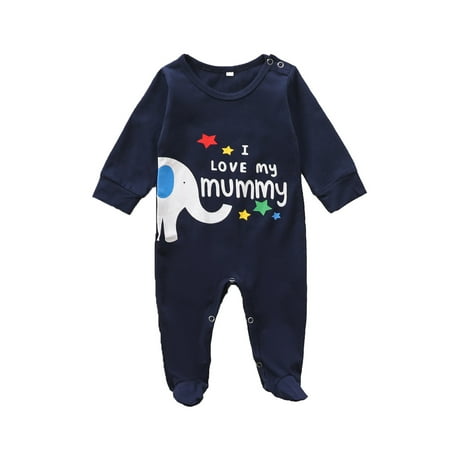 Dadaria Baby Clothes 0-6M Infant Baby Boys Girls Cute Letter Cartoon Elephant Print Footed Romper Jumpsuit Dark Blue 70 Baby
Dadaria Baby Clothes 0-6M Infant Baby Boys Girls Cute Letter Cartoon Elephant Print Footed Romper Jumpsuit Dark Blue 70 Baby