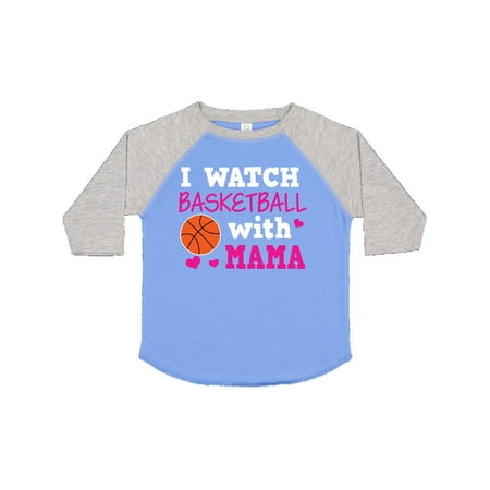 Inktastic I Watch Basketball with Mama Gift Toddler Toddler Girl T-Shirt