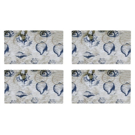 Sanibel Navy Shells on Cream Kitchen Dining Table Placemats Set of 4
Sanibel Navy Shells on Cream Kitchen Dining Table Placemats Set of 4