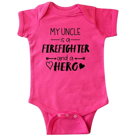 Inktastic My Uncle is a Firefighter and a Hero Gift Baby Boy or Baby Girl Bodysuit
