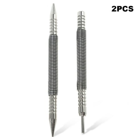 2pcs Hammerless Nail Set Hinge Pin Punch Dual Head Metal Woodwork 5000PSI Setter