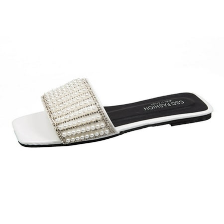 Dpityserensio Women s Summer Fashion Leisure Rhinestone Flat Beach Slippers White 5.5(36)
Dpityserensio Women s Summer Fashion Leisure Rhinestone Flat Beach Slippers White 5.5(36)