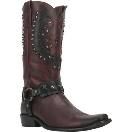 Men s Dingo War Eagle Leather Boots Burgundy