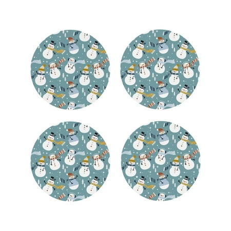 Yiaed Snowflake Scarf Snowman Print Leather Coasters for Drinks - Cup Coasters Coffee Table Kitchen Table Bar Home & Office Gifts Handmade Drink Coasters-Round Shape
Yiaed Snowflake Scarf Snowman Print Leather Coasters for Drinks - Cup Coasters Coffee Table Kitchen Table Bar Home & Office Gifts Handmade Drink Coasters-Round Shape