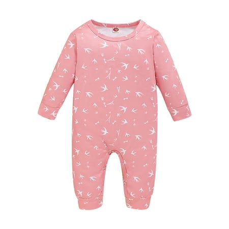Newborn Baby Girls Romper 6 Months Baby Girls Jumpsuit Onesies Bodysuit 9 Months Baby Girls Long Sleeve Bird Print Round Neck Romper Pink
Newborn Baby Girls Romper 6 Months Baby Girls Jumpsuit Onesies Bodysuit 9 Months Baby Girls Long Sleeve Bird Print Round Neck Romper Pink