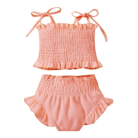 Baby Girls 2Pcs Clothes Outfit Tie-Up Spaghetti Strap Sleeveless Ruched Solid Color Tank Tops + Shorts
Baby Girls 2Pcs Clothes Outfit Tie-Up Spaghetti Strap Sleeveless Ruched Solid Color Tank Tops + Shorts