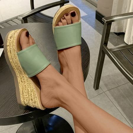 Giligiliso Clearance womens Sandals ladies Sponge Cake Thick Bottom Fish Mouth Cool Sandals Straight Line Slippers
Giligiliso Clearance womens Sandals ladies Sponge Cake Thick Bottom Fish Mouth Cool Sandals Straight Line Slippers