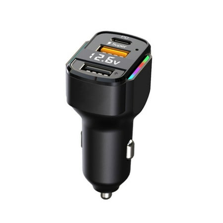 

KQJQS Car Charger Enables PD Ultra-fast Charging Comes with RGB Color Atmosphere Lights and Digital Tube Display Supporting a Maximum of 65W