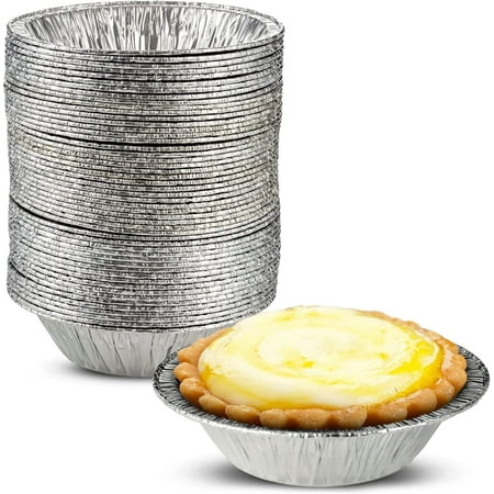 MT Products 5 Disposable Aluminum Foil Mini Pie Pan / Tart Pan - 50 Pieces