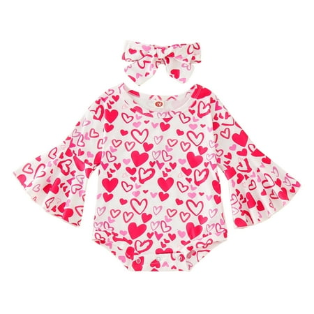 Toddler Girls Outfit Set Winter Long Sleeve Love Prints Romper Bodysuit With Headband 2Pcs Outfits Clothes Set Valentine S Day Outwear Baby Clothes
Toddler Girls Outfit Set Winter Long Sleeve Love Prints Romper Bodysuit With Headband 2Pcs Outfits Clothes Set Valentine S Day Outwear Baby Clothes
