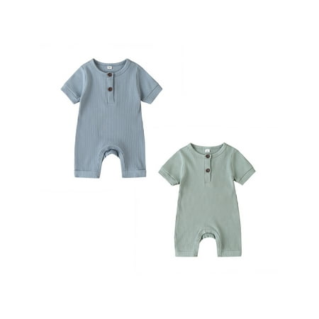 JYYYBF Summer Newborn Button Down Romper Infant Short Sleeve Knitted Jumpsuit Baby Boys Girls Solid Ribbed Playsuit Pajamas
JYYYBF Summer Newborn Button Down Romper Infant Short Sleeve Knitted Jumpsuit Baby Boys Girls Solid Ribbed Playsuit Pajamas