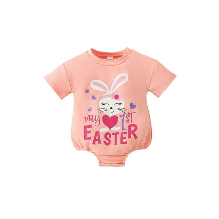 Co.MMehjri Baby Girls Easter Romper 3 6 12 18 Months Infant Clothes Short Sleeve Crew Neck Bunny Letters Print Infant Bodysuit Easter Clothes
Co.MMehjri Baby Girls Easter Romper 3 6 12 18 Months Infant Clothes Short Sleeve Crew Neck Bunny Letters Print Infant Bodysuit Easter Clothes