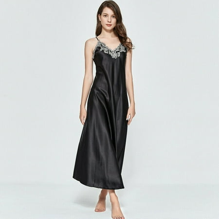 Women Sleepwear Pajama Summer Sexy Lingerie Lace Nightgowns Sleepshirts Long Nightdress Satin Silk Strap Sleeveless Sleep Dress Female Clothes
Women Sleepwear Pajama Summer Sexy Lingerie Lace Nightgowns Sleepshirts Long Nightdress Satin Silk Strap Sleeveless Sleep Dress Female Clothes