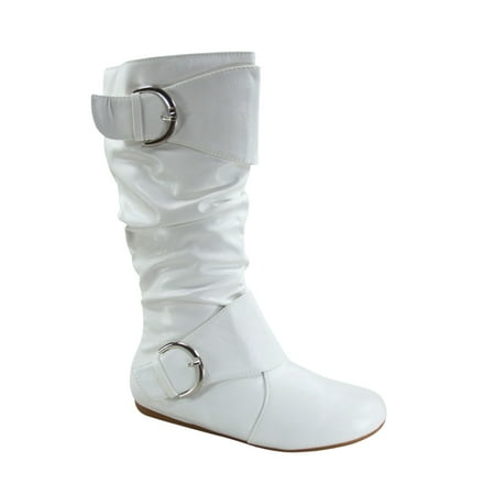 Zone 80 Women s Faux Leather Zipper Buckle Slouch Casual Flat Heel Mid Calf Round Toe Boots ( White 7.5)
Zone 80 Women s Faux Leather Zipper Buckle Slouch Casual Flat Heel Mid Calf Round Toe Boots ( White 7.5)