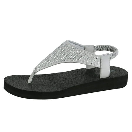 WOTTE Women s Flip Flops Sandals Yoga Mat Slingback Rhinestone Sling Comfort Thong Grey Size 8
WOTTE Women s Flip Flops Sandals Yoga Mat Slingback Rhinestone Sling Comfort Thong Grey Size 8