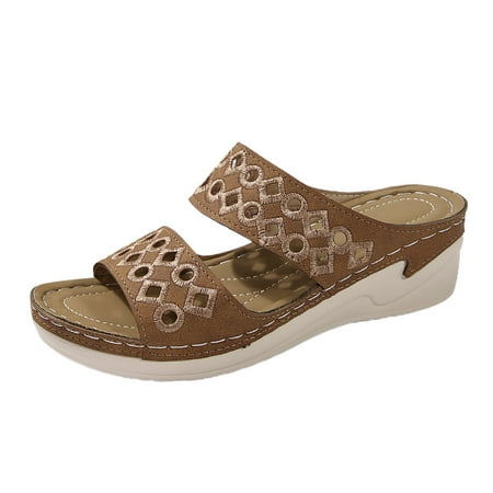 Jungdeepe Women s Summer Slope Heel Solid Color Open Toe Embroidery Thick Bottom Slippers Sandals
Jungdeepe Women s Summer Slope Heel Solid Color Open Toe Embroidery Thick Bottom Slippers Sandals