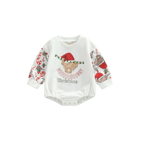 Gzhioc Infant Baby Christmas Romper Casual Long Sleeve Round Neck Cow Letter Print Bodysuit 0-24 Months
Gzhioc Infant Baby Christmas Romper Casual Long Sleeve Round Neck Cow Letter Print Bodysuit 0-24 Months
