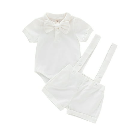 Toddler Baby Boys Clothes Baby Boys 2PCS Outfits Short Sleeve Lapel Romper Tops Overall Shorts Set White 12-18 Months
Toddler Baby Boys Clothes Baby Boys 2PCS Outfits Short Sleeve Lapel Romper Tops Overall Shorts Set White 12-18 Months
