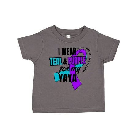 Inktastic Suicide Prevention I Wear Teal and Purple for My Yaya Gift Toddler Boy or Toddler Girl T-Shirt
Inktastic Suicide Prevention I Wear Teal and Purple for My Yaya Gift Toddler Boy or Toddler Girl T-Shirt