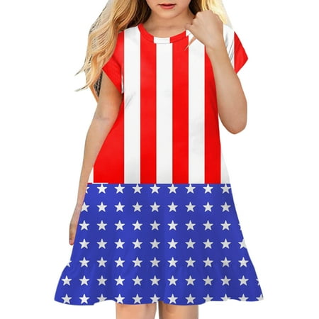 B91xZ 4th of July Dresses Kids Toddler Baby Girls Spring Summer Print Ruffle Short Sleeve Active Fashion Daily Indoor Outdoor Red 4-5 Years
B91xZ 4th of July Dresses Kids Toddler Baby Girls Spring Summer Print Ruffle Short Sleeve Active Fashion Daily Indoor Outdoor Red 4-5 Years