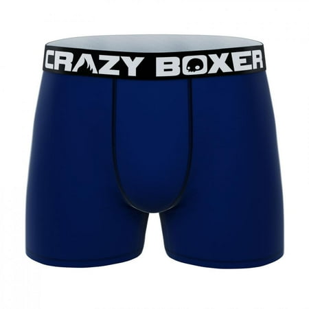 CRAZYBOXER Men s Boxer Briefs Purple Black Stiches and B&W Waistband