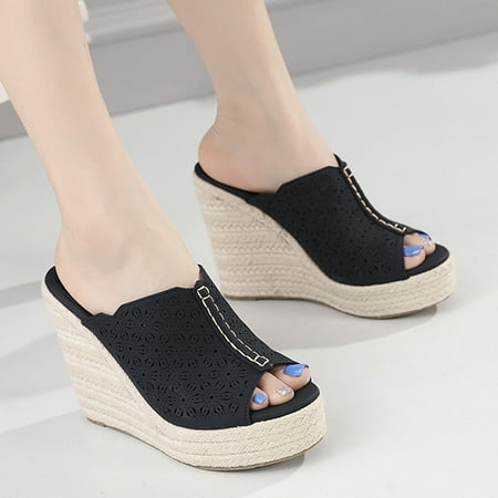 HAOTAGS Casual Walking Sandals for Ladies Slide Sandals Platform Breathable Open Toe Shoes for Beach Black Size 9.5
HAOTAGS Casual Walking Sandals for Ladies Slide Sandals Platform Breathable Open Toe Shoes for Beach Black Size 9.5